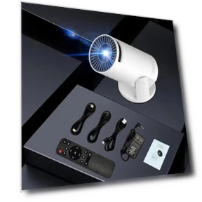 Беспроводной мини-проектор с поддержкой WiFi 6 и Bluetooth, 4K 1080P, портативный проектор с поворотом на 180°,... — Проекторы, Geylnxng