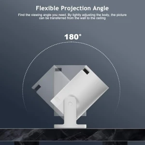 Беспроводной мини-проектор с поддержкой WiFi 6 и Bluetooth, 4K 1080P, портативный проектор с поворотом на 180°,... — Проекторы, Geylnxng