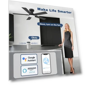 Умный потолочный вентилятор со светом — Потолочные вентиляторы, cumilo