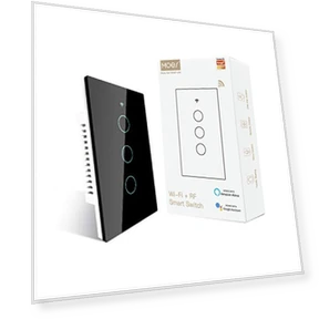 Сенсорный настенный выключатель света с Wi-Fi — Элементы управления для вентиляторов, MOES