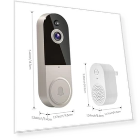 Беспроводная WiFi видеодомофонная камера с приемником звонка, обнаружением людей с помощью ИИ, ночным видением,... — Комплекты видеонаблюдения с NVR, SearByte