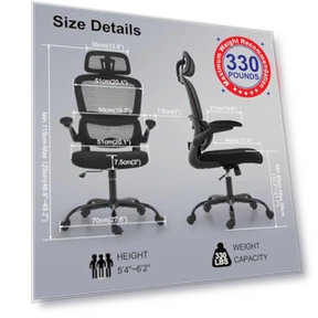 Эргономичное офисное кресло с сетчатой спинкой и колесиками — Офисные кресла, TRALT