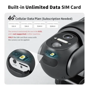 Солнечная камера безопасности с 4G LTE для улицы, SEHMUA