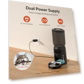 Автоматическая кормушка для кошек с двойной камерой 2K HD, лазерной интерактивной игрушкой и управлением через... — Автоматические кормушки, Centvicam