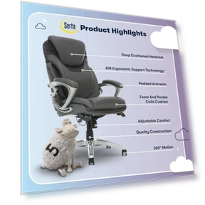 Эргономичное офисное кресло для компьютера — Офисные кресла, Serta