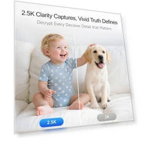 Камера для домашних животных и детей с обнаружением AI, ночным видением и двусторонней связью — Камеры и мониторы, CINMOORE