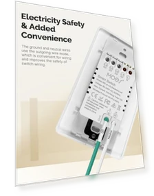 Умный выключатель света с Wi-Fi, без нулевого провода, с конденсаторами, однополюсный, совместим с Alexa и Google... — Элементы управления для вентиляторов, MOES