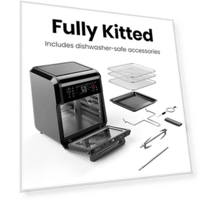 Воздушная фритюрница 5-в-1 с интегрированным термометром — Фритюрницы с горячим воздухом, Chefman