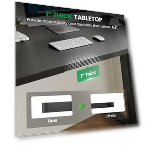 Электрический регулируемый стол для сидячей и стоячей работы — Крепления для мониторов, DeskShow