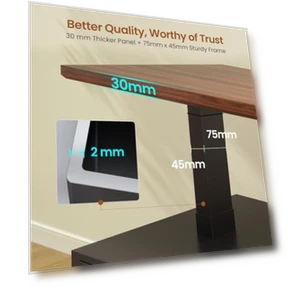Электрический регулируемый по высоте стол для домашнего офиса — Офисная, SEDETA
