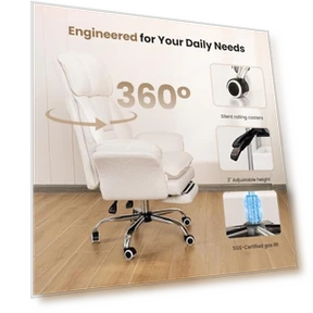 Офисное кресло с откидными подлокотниками и подставкой для ног — Офисные кресла, HOMRELEXA