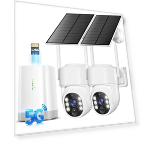 Наружные беспроводные камеры безопасности с солнечной панелью — Цилиндрические камеры, Gianteye