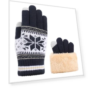 Рождественские вязаные перчатки со снежинками — Перчатки и варежки, Hi Cutie