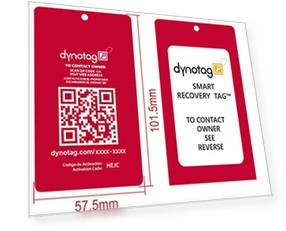 Умная алюминиевая бирка для багажа с веб-доступом и стальным тросом — Бирки для багажа, Dynotag