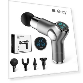 Массажный пистолет с ЖК-дисплеем и сенсорным экраном — Массажеры для спины, Carrefour online