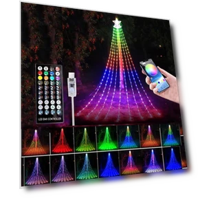 Умная рождественская звезда для верхушки дерева с гирляндой и водопадом огоньков — Верхушки для ёлки, Sole Street