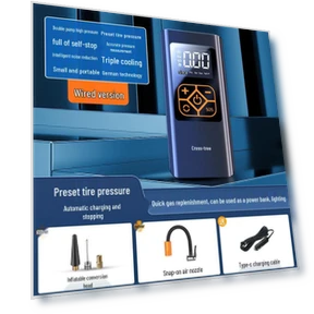 Беспроводной автомобильный насос с цифровым дисплеем — Компрессоры и насосы для шин, GearUp AutoMoto