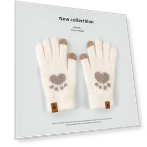 Женские зимние флисовые перчатки без пальцев с сенсорным экраном — Перчатки, the BAY