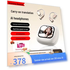 Беспроводные наушники-клипсы с ИИ-переводом — Внутриканальные наушники, Newman