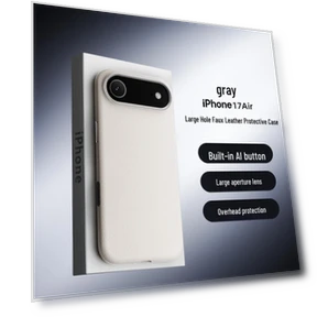 Деловой чехол из гладкой кожи для iPhone 17 Pro Max с кнопкой ИИ Pro — Базовые чехлы, the BAY