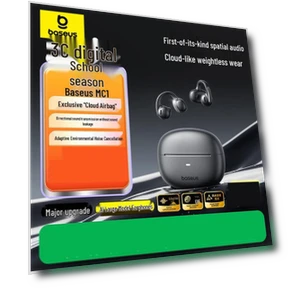 Наушники с открытым звуком на клипсе с ИИ — Bluetooth-гарнитуры, Baseus