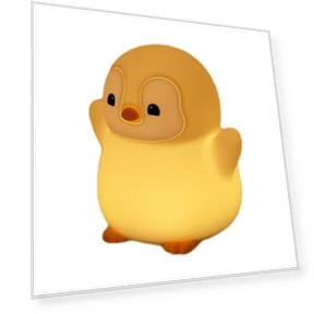 Детский ночник-пингвин, светодиодная сенсорная лампа с регулируемой яркостью, перезаряжаемая через USB, милая... — Ночники, Pleasure Holiday