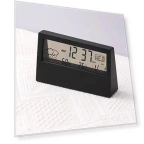 Бесшумные умные часы со светодиодной подсветкой, электронными настольными часами с цифровым погодным термометром,... — Будильники и часы, Haven Home