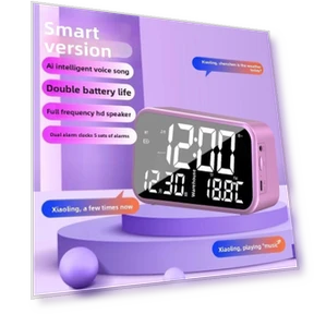 Большой цифровой будильник с функцией Bluetooth-колонки — Будильники и часы, Biaoxing Water