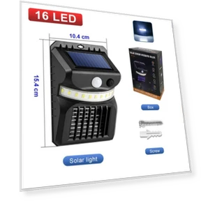 Умный солнечный настенный светильник с датчиком движения и функцией отпугивания комаров — Прожекторы и охранное освещение, CanvasHue