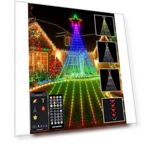 Уличные гирлянды с водопадом света — Гирлянды для дома, 3JH