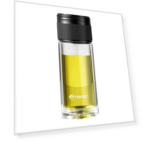 Умная стеклянная бутылка для заваривания чая с двойным слоем — Бутылки для воды, Temak