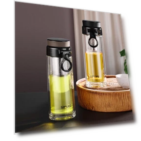 Умная термокружка с двойным стеклом и дисплеем температуры — Подогреватели напитков, Simita