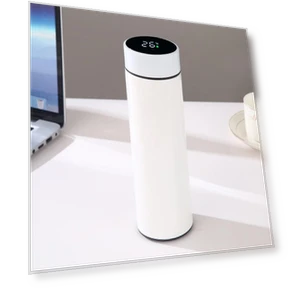 Умная термокружка с дисплеем температуры, нержавеющая сталь, изолированная, набор из 2 штук — Термосы, Shangqi