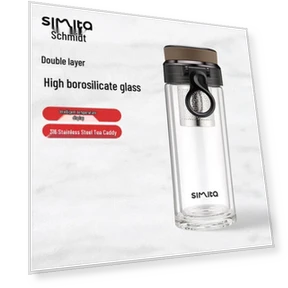 Стеклянная кружка с двойным слоем и умным контролем температуры для заваривания чая — Подогреватели напитков, Simita