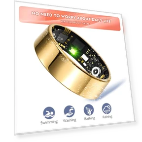 Умное кольцо для фитнеса с отслеживанием сердечного ритма, уровня кислорода в крови, давления, сна и шагов — Умные кольца, Kuxlagz