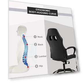 Игровое кресло с массажем и эргономичной поддержкой — Офисные кресла, BestOffice