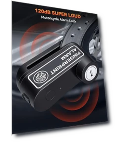 Мотоциклетный дисковый тормозной замок с сигнализацией и отпечатком пальца — Дисковые тормоза, YBLNTEK