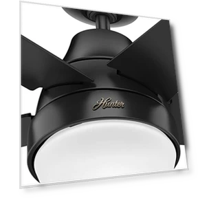 Потолочный вентилятор с дистанционным управлением и светодиодной подсветкой — Потолочные вентиляторы и аксессуары, Hunter