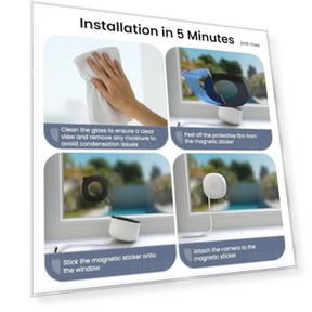 Камера наблюдения для окон без сверления — Купольные камеры, INFIYA