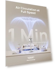 Умный напольный вентилятор с RGB-подсветкой — Напольные вентиляторы, Dreo