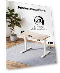 Электрический регулируемый по высоте стол для работы стоя — Офисная, TIQLAB