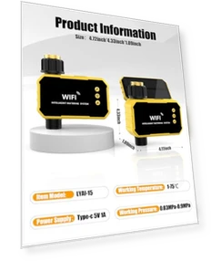 Таймер полива с Wi-Fi и латунным входом — Таймеры для шлангов, SOHOMACH