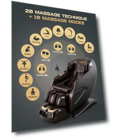 Массажное кресло с 4D технологией, нулевой гравитацией и подогревом — Массажеры для спины, Armali