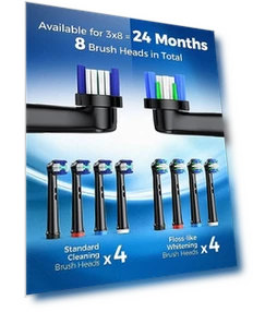 Вращающаяся электрическая зубная щетка для взрослых — Сменные насадки для зубных щеток, TEETHEORY