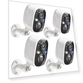 Беспроводные уличные камеры безопасности, 4 шт. — Цилиндрические камеры, GMK