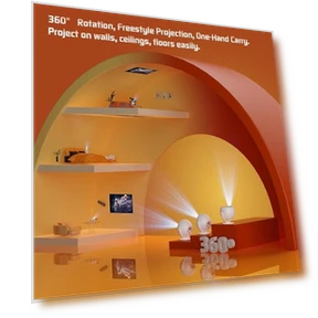 Портативный проектор с поддержкой 4K, 5G Wi-Fi, Bluetooth и 360° вращением — Проекторы, XBJ