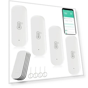 WiFi-датчик температуры и влажности для помещений и улицы с удаленным мониторингом и оповещением — Комнатные термометры, JAMHER