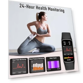 Фитнес-браслет с мониторингом сердечного ритма, уровня кислорода в крови и сна, 123 спортивными режимами,... — Умные часы, Zeacool