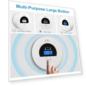 Детектор дыма и угарного газа с взаимосвязью, 6 штук в упаковке — Детекторы угарного газа, Soewolit