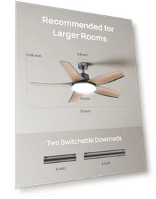 Умный потолочный вентилятор со светом — Потолочные вентиляторы, Dreo